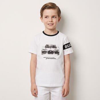 Boys White Logo T-Shirts