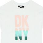 Girls White Logo T-Shirt, 1, hi-res