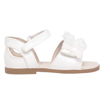 Girls White Patent Sandals