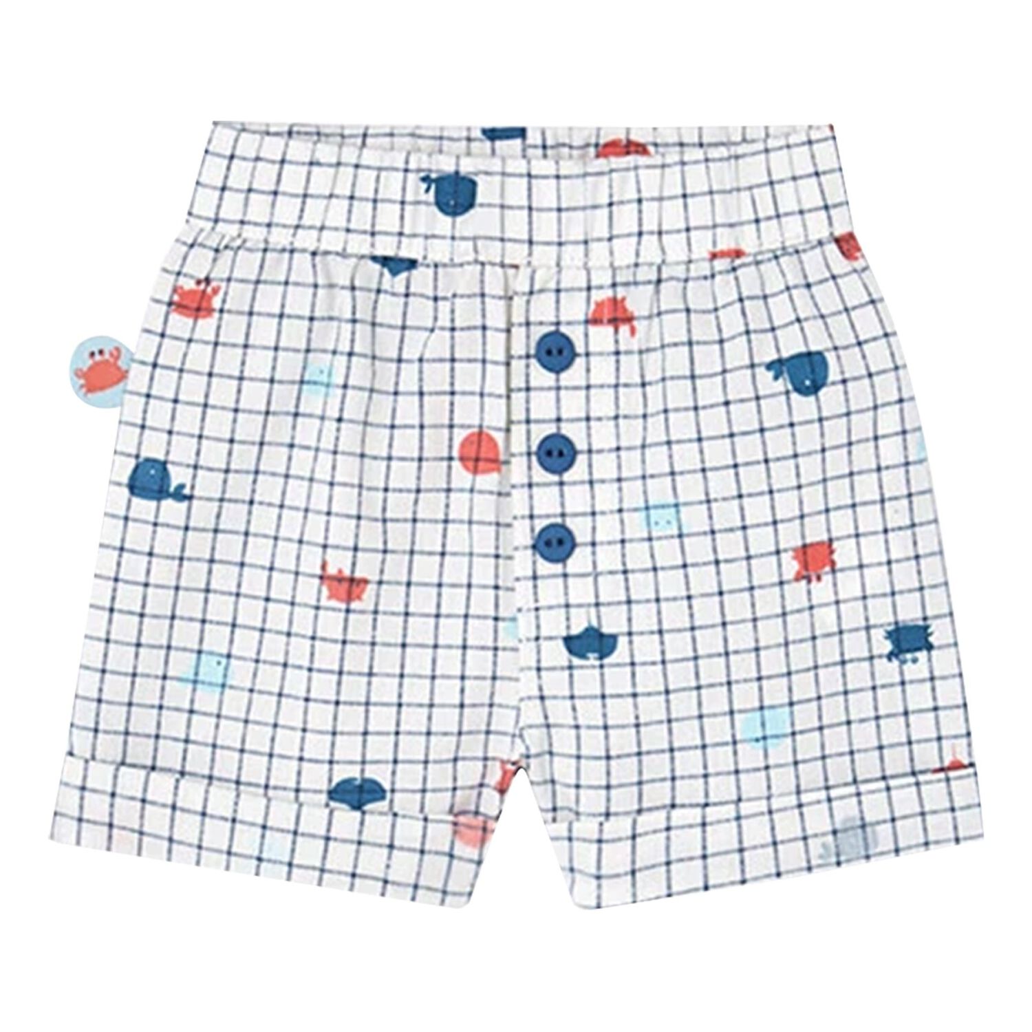 Younger Boys Blue & Ivory Shorts Set, 1, hi-res image number null