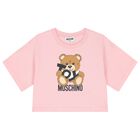 Girls Pink Teddy Bear Cycling Shorts Set, 1, hi-res