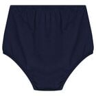 طقم فستان بنات بطبعة الدب باللون الكحلي  للاطفال, 1, hi-res