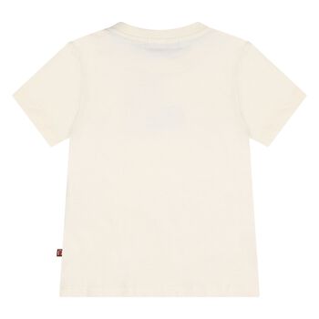 Younger Boys Beige Logo T-Shirt