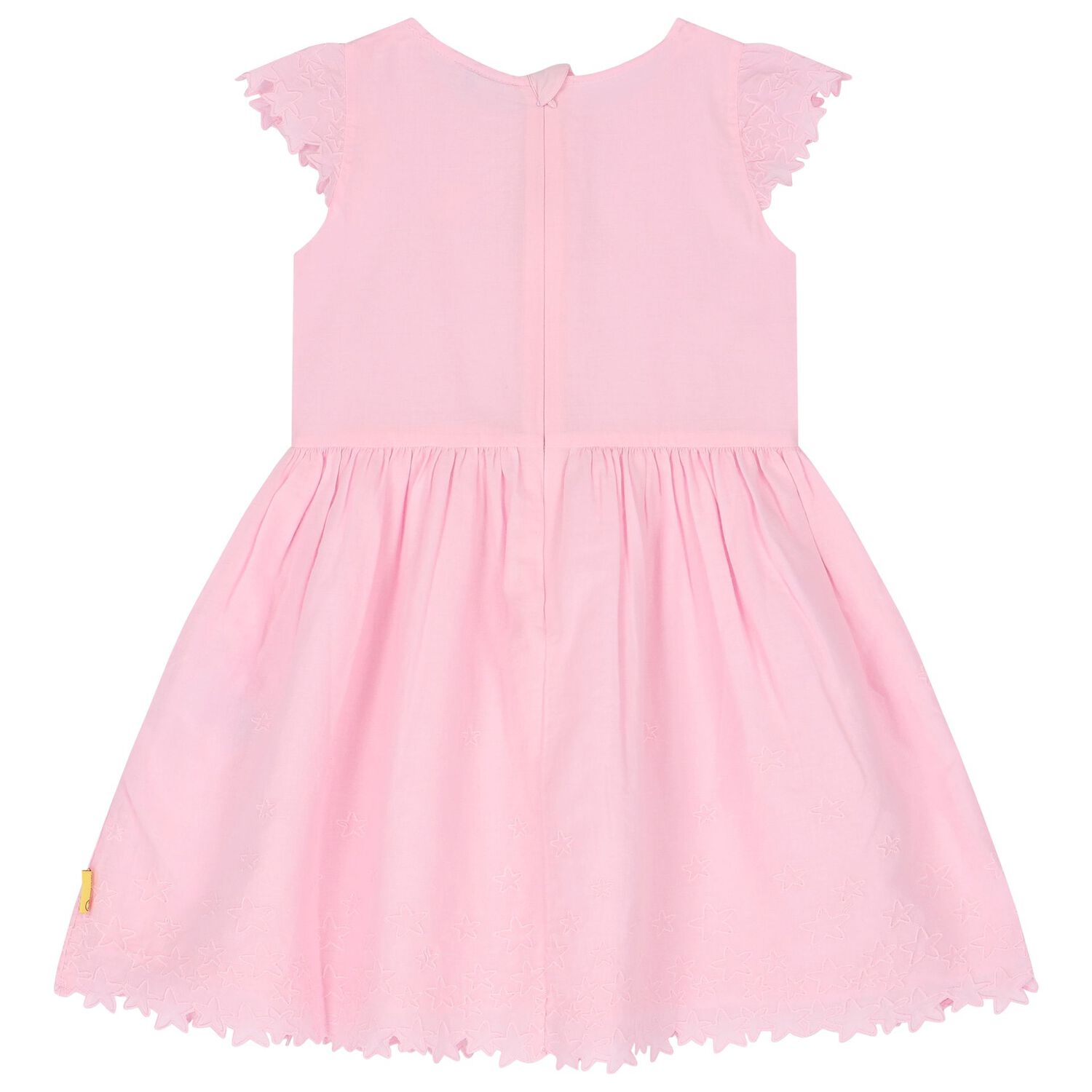Younger Girls Pink Teddy Dress, 1, hi-res