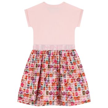 Girls Pink Ribbon Dress
