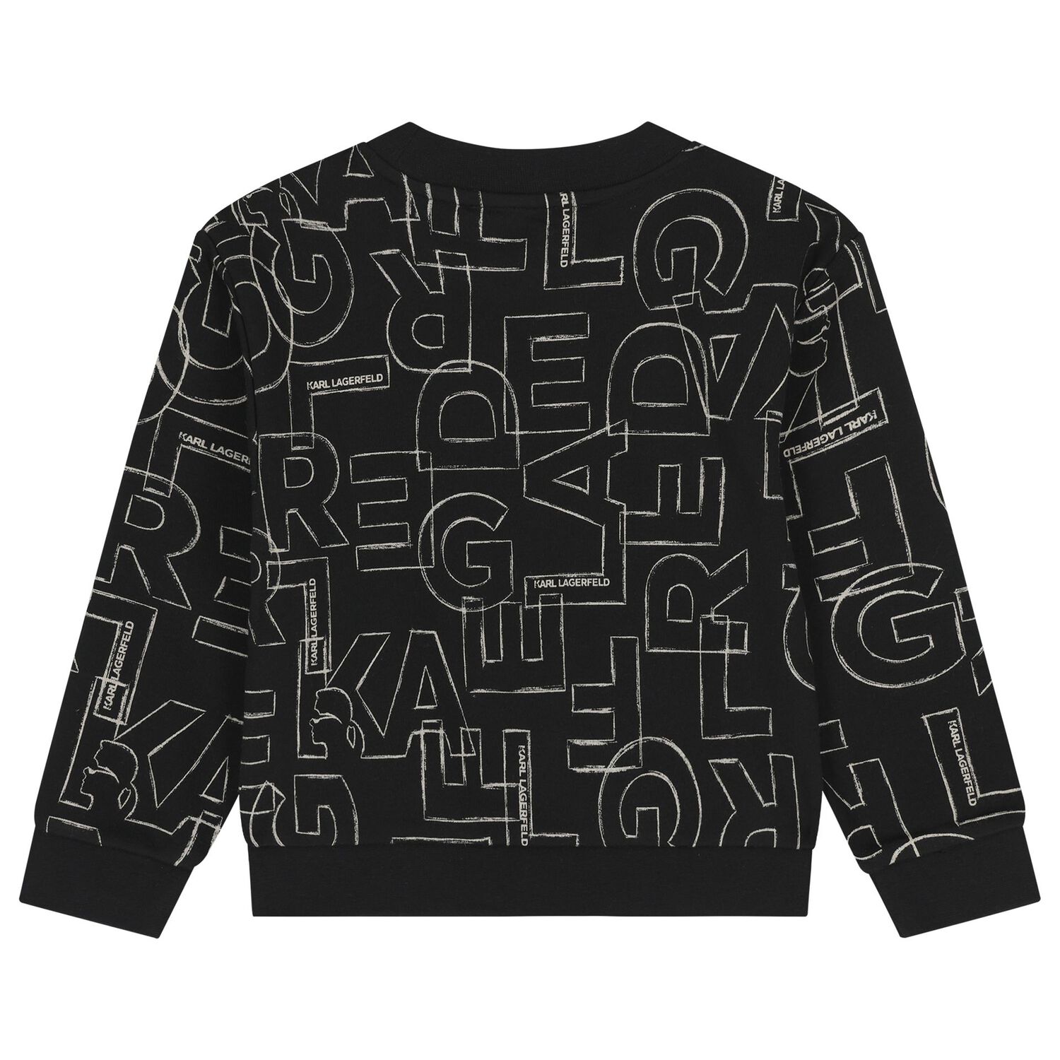 Boys Black Logo Sweatshirt, 1, hi-res
