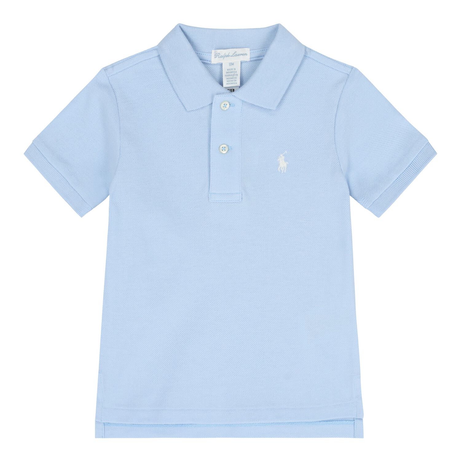 Baby Boys Blue Logo Polo Shirt, 1, hi-res