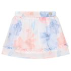Girls White & Pink Chiffon Skirt Set, 1, hi-res