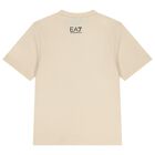 Boys Beige Logo T-Shirt, 2, hi-res