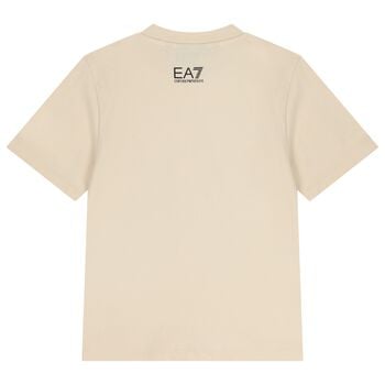 Boys Beige Logo T-Shirt