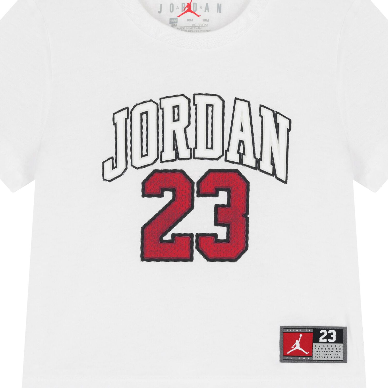 Younger Boys White & Black Jordan Trousers Set, 1, hi-res