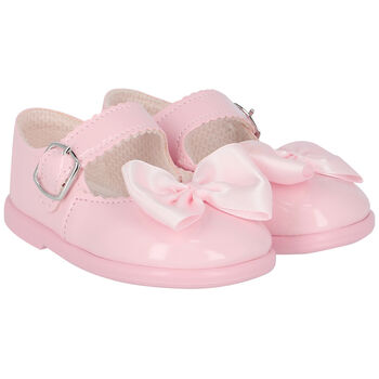 Baby Girls Pink Leather Pre Walker Shoes