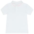 Boys White Logo Polo Shirt, 1, hi-res