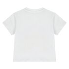 Younger Girls White Star Logo T-Shirt, 1, hi-res