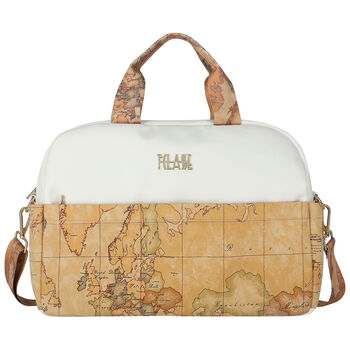 Ivory & Beige Geo Map Baby Changing Bag