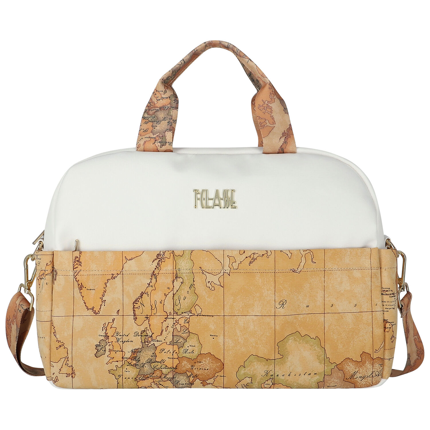 Ivory & Beige Geo Map Baby Changing Bag, 1, hi-res image number null