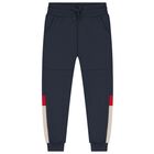 Boys Blue & White Tracksuit Set (3 Piece), 1, hi-res