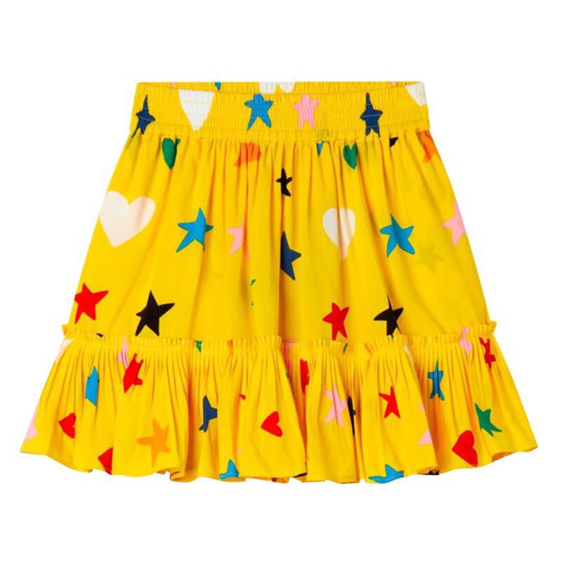 Stella McCartney Girls Yellow Star Print Skirt | Junior
