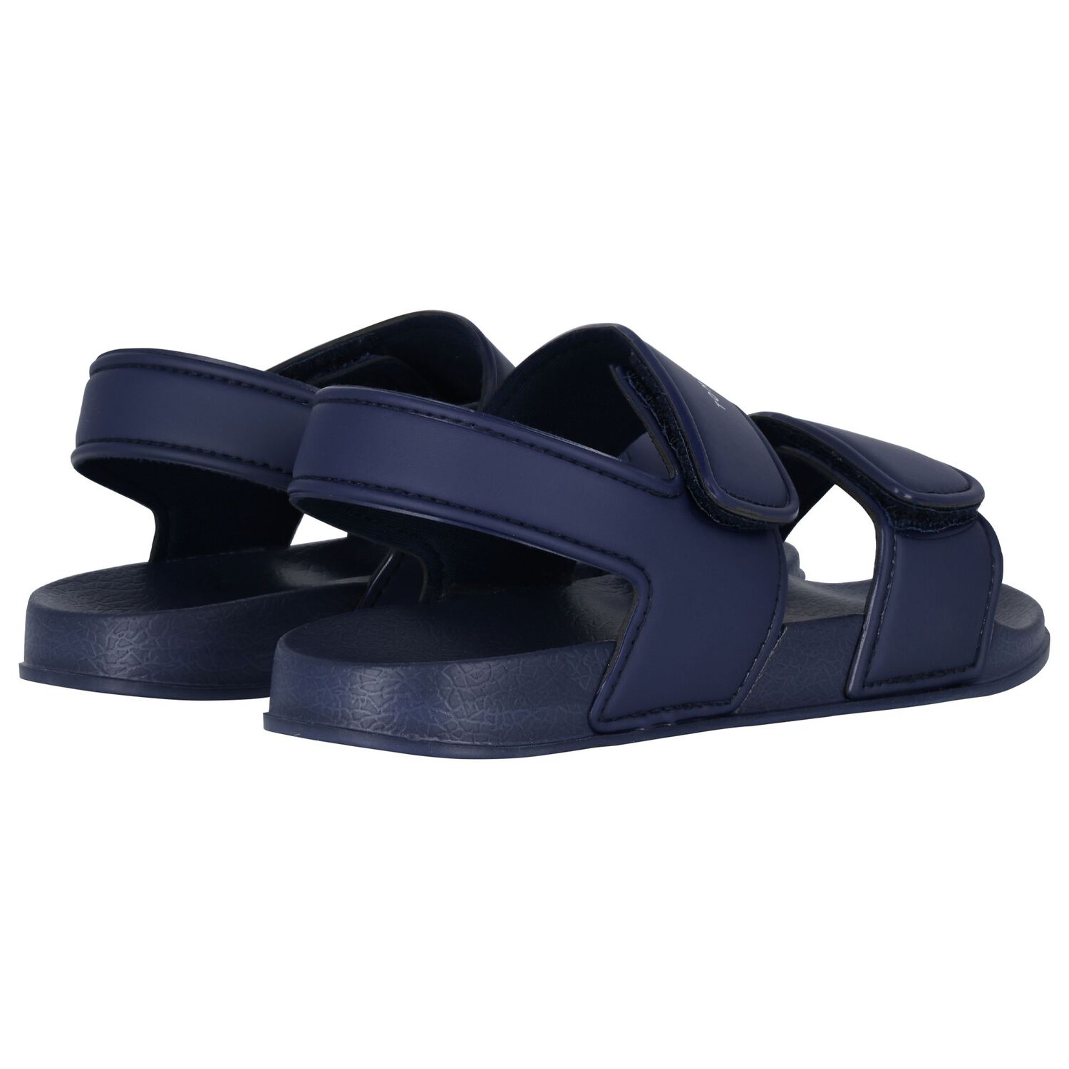 Boys Navy Blue Logo Sandals, 1, hi-res image number null