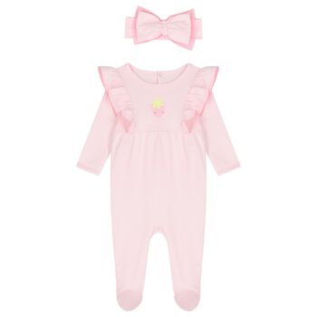Baby Girls Pink Strawberry Babygrow Gift Set