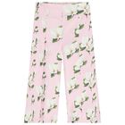 Girls Pink Floral Trousers Set, 1, hi-res