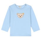 Baby Boys Blue Teddy Long Sleeve Top, 2, hi-res