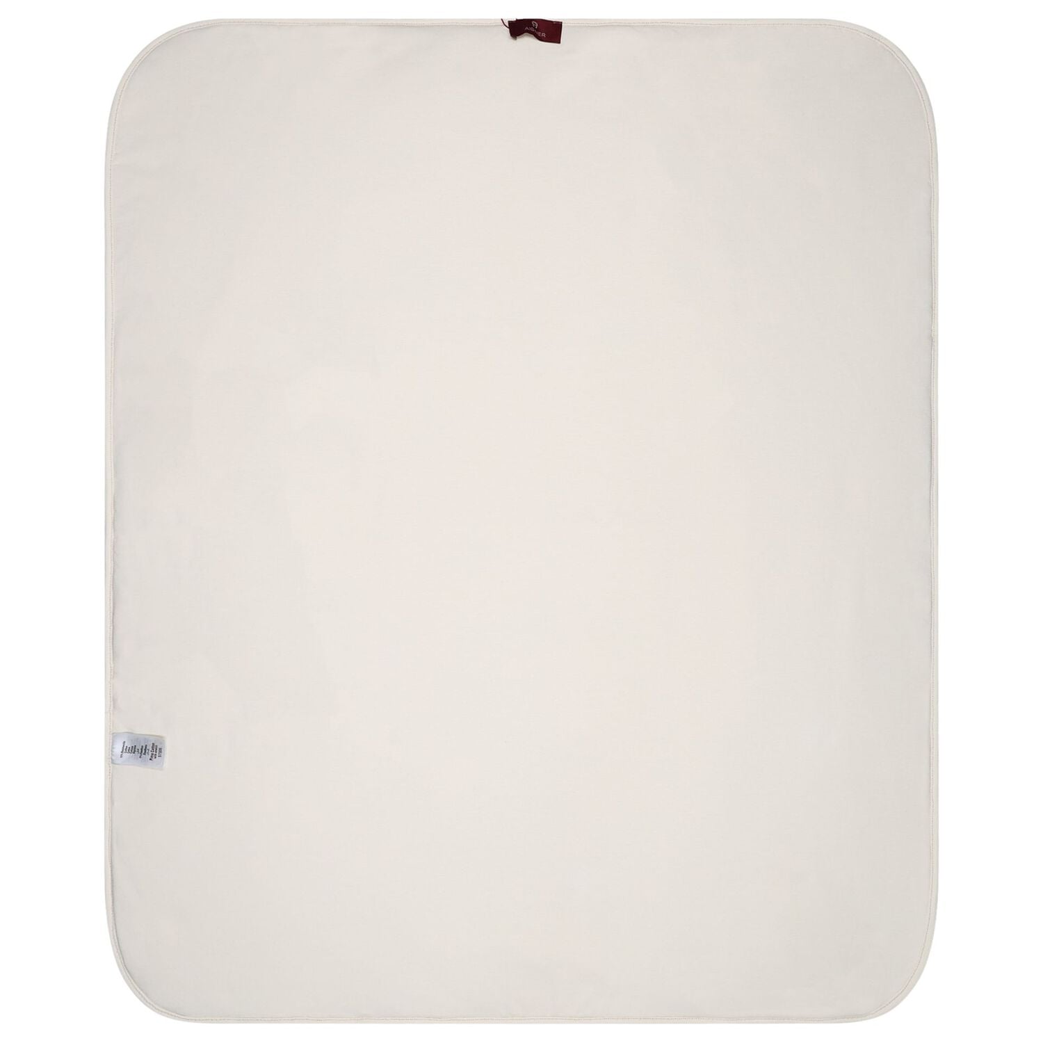 White & Beige Teddy Bear Logo Baby Blanket, 1, hi-res