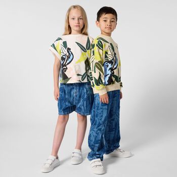 Girls Ivory Elephant Jungle Dress 