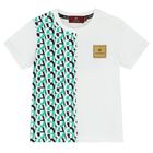 تيشيرت أولاد بالشعار باللون الأخضر والأبيض, 2, hi-res