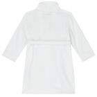 روب حمام أولاد بشعار الدب باللون الابيض, 1, hi-res