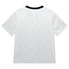 طقم شورت بالشعار باللون الأبيض والأسود, 1, hi-res