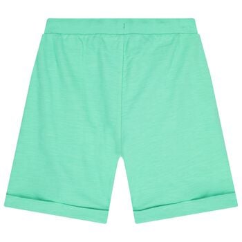 Boys Green Fleece Shorts