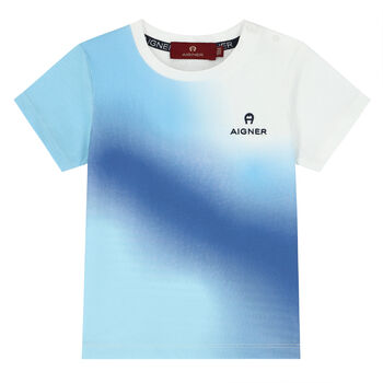 Younger Boys Blue Logo T-Shirt