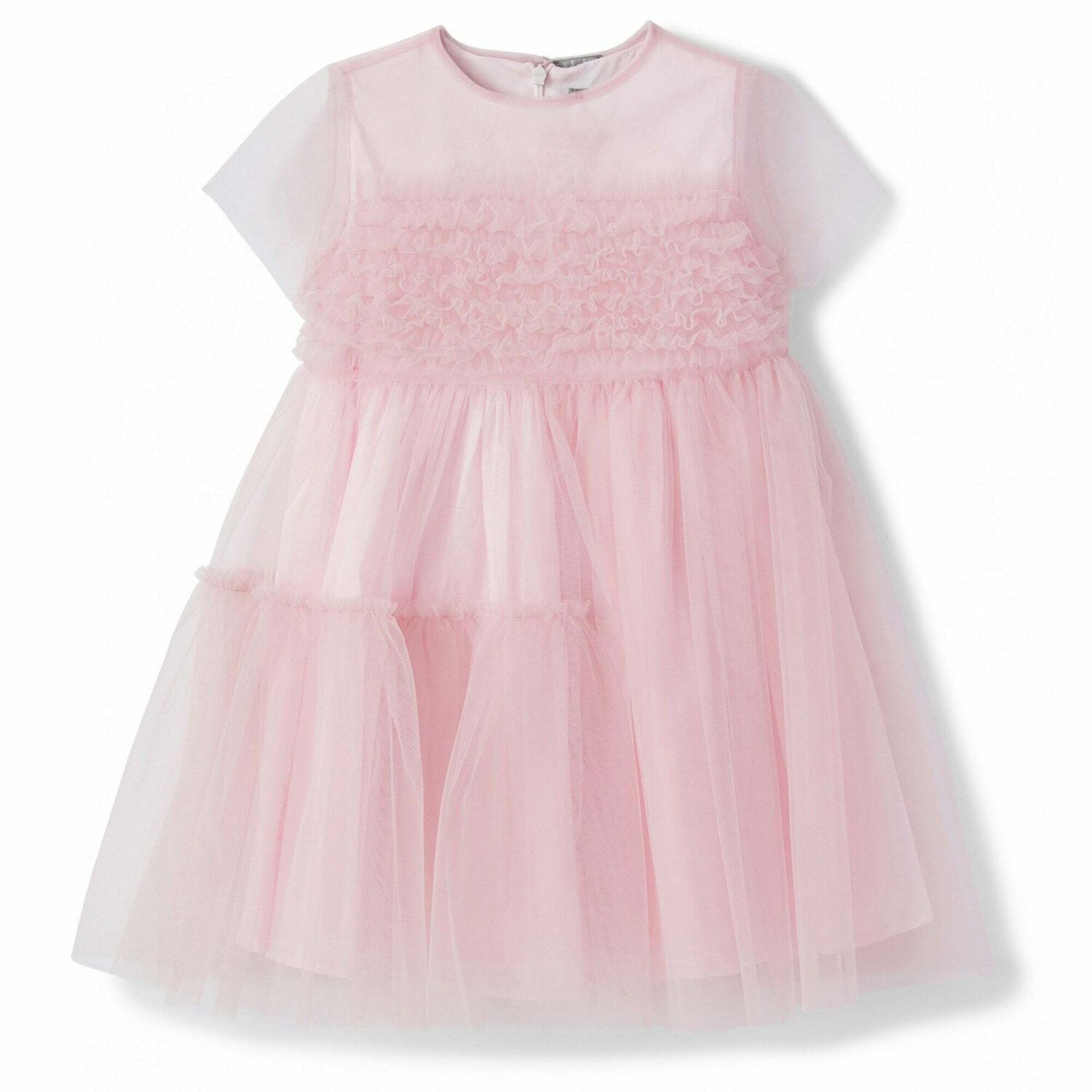 il gufo pink dress Il Gufo Younger Girls Pink Tulle Dress