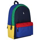 Multi-Coloured Canvas Pony Logo Backpack ( 44cm ), 2, hi-res