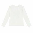 Girls White Printed Long Sleeve Top, 1, hi-res