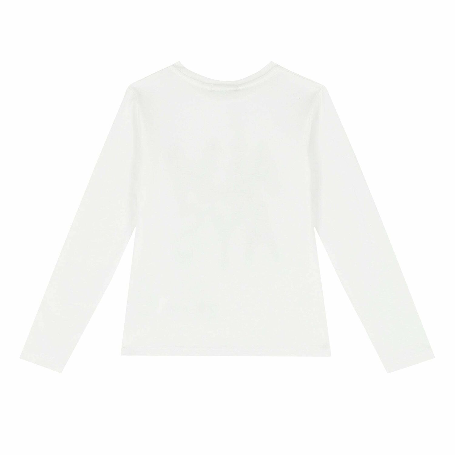 Girls White Printed Long Sleeve Top, 1, hi-res image number null