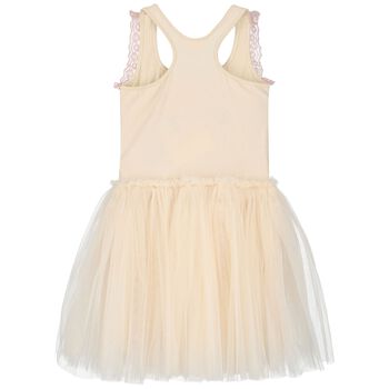 Girls Ivory Embellished Tulle Dress