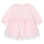 Baby Girls Pink Crown Dress, 1, hi-res