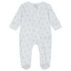 Baby Boys White & Blue Teddy Bear Babygrow Gift Set, 1, hi-res