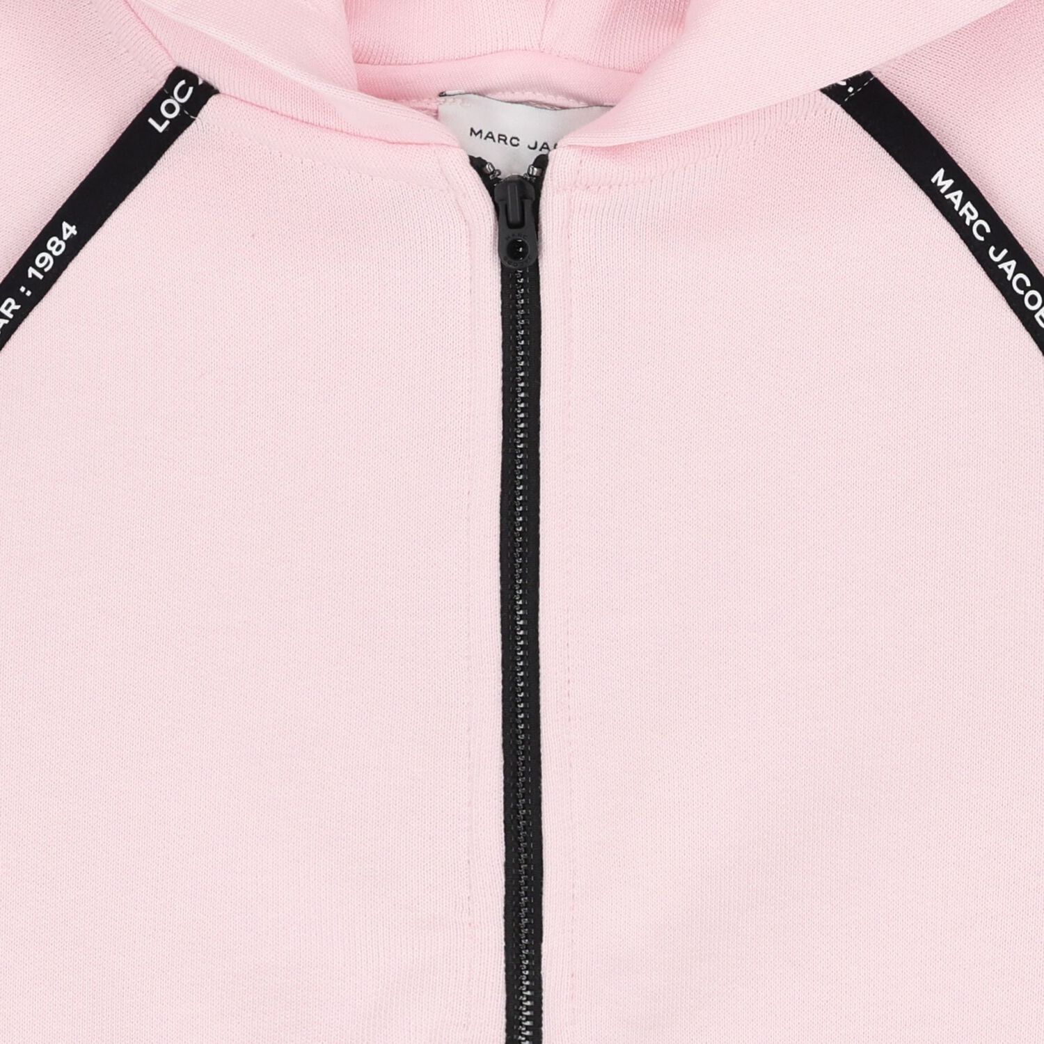 Girls Pink Logo Hooded Zip Up Top, 2, hi-res