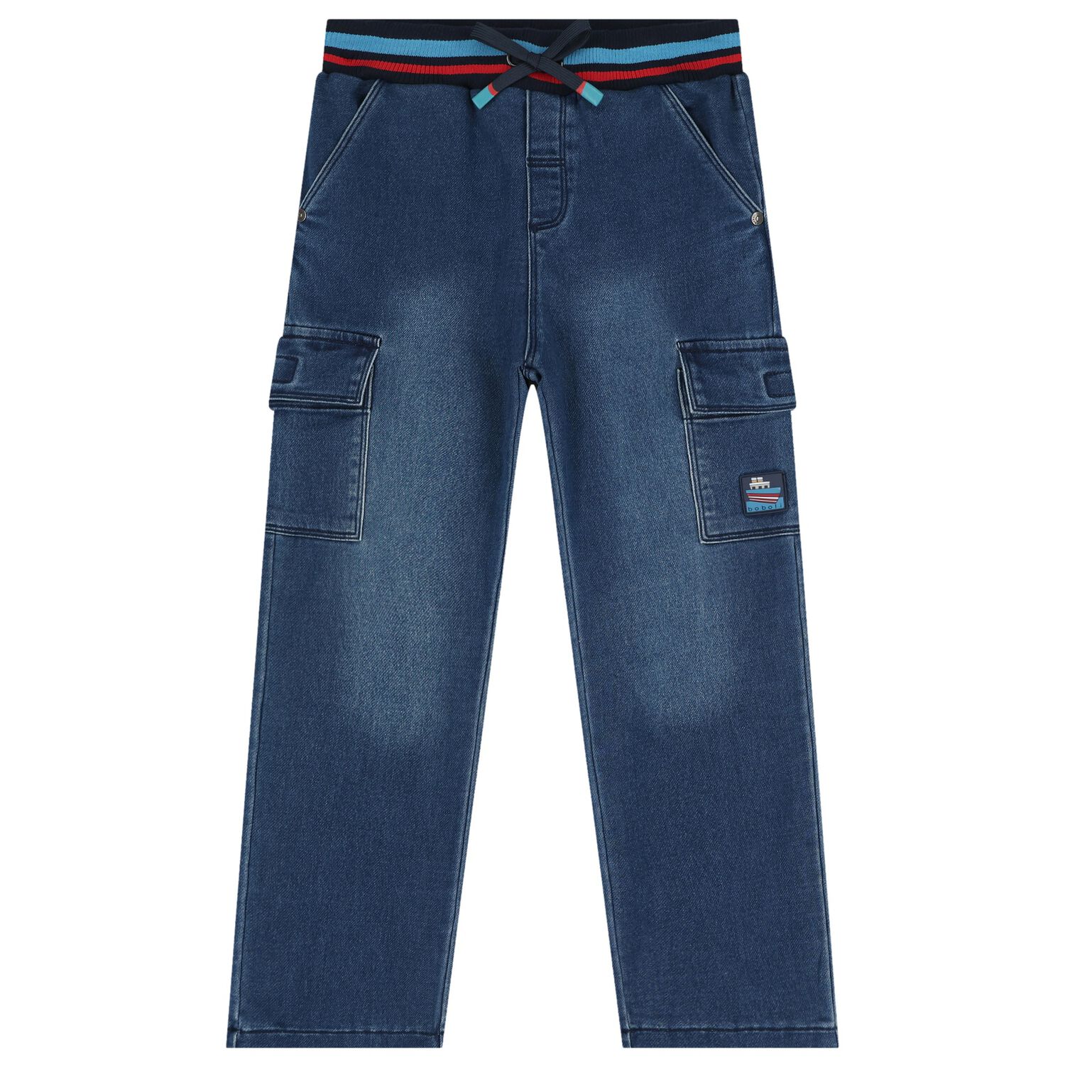 Boys Blue Denim Joggers, 1, hi-res