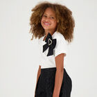 تيشيرت بنات بطبعة قلب جاكارد باللون الابيض, 1, hi-res