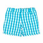 Boys Blue Checkered Shorts, 1, hi-res