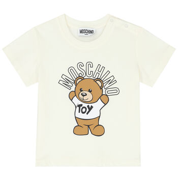Ivory Teddy Logo T-Shirt