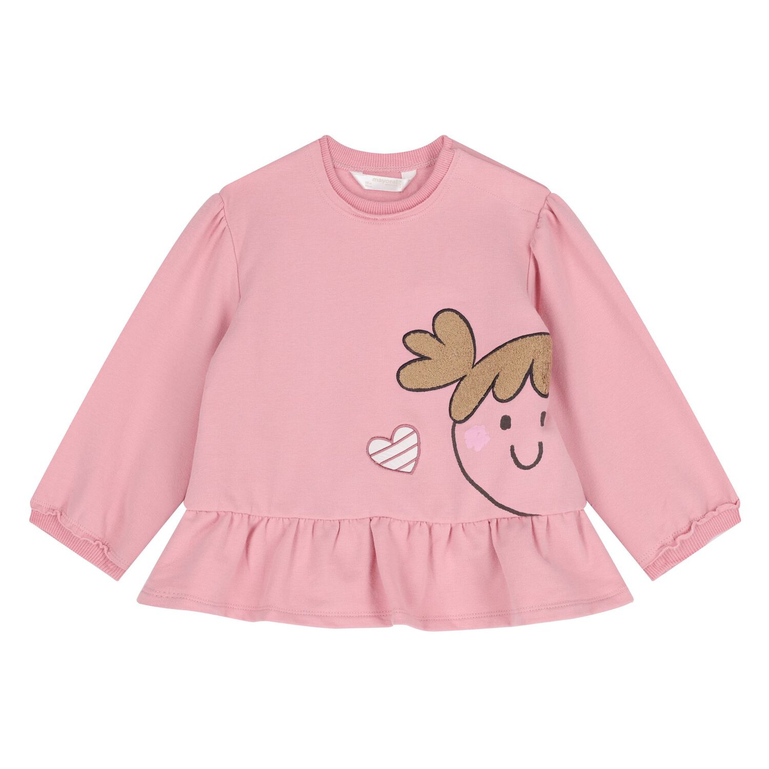 طقم ليجينز للبنات باللون الوردي والعاجى, 1, hi-res