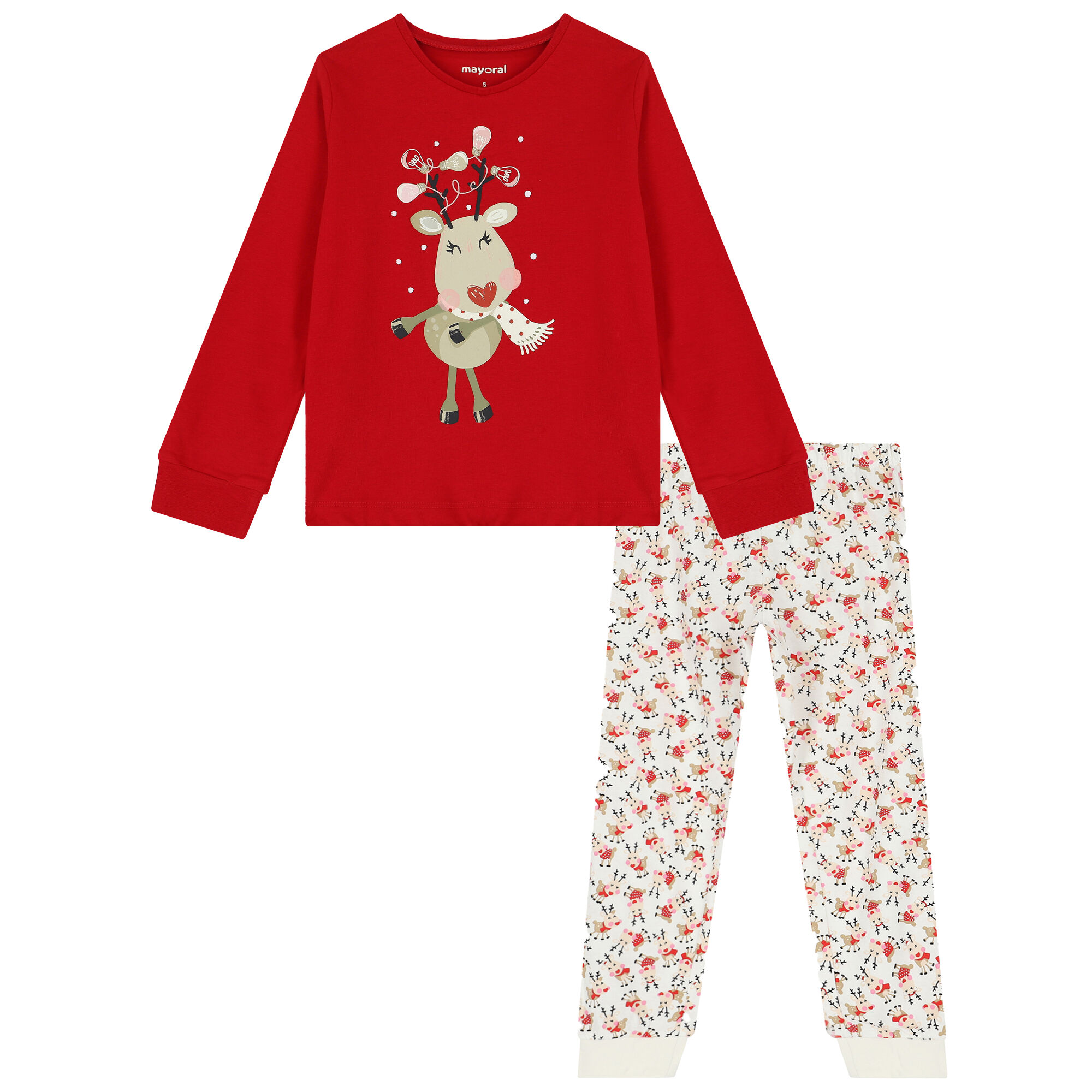 Girls reindeer pyjamas outlet