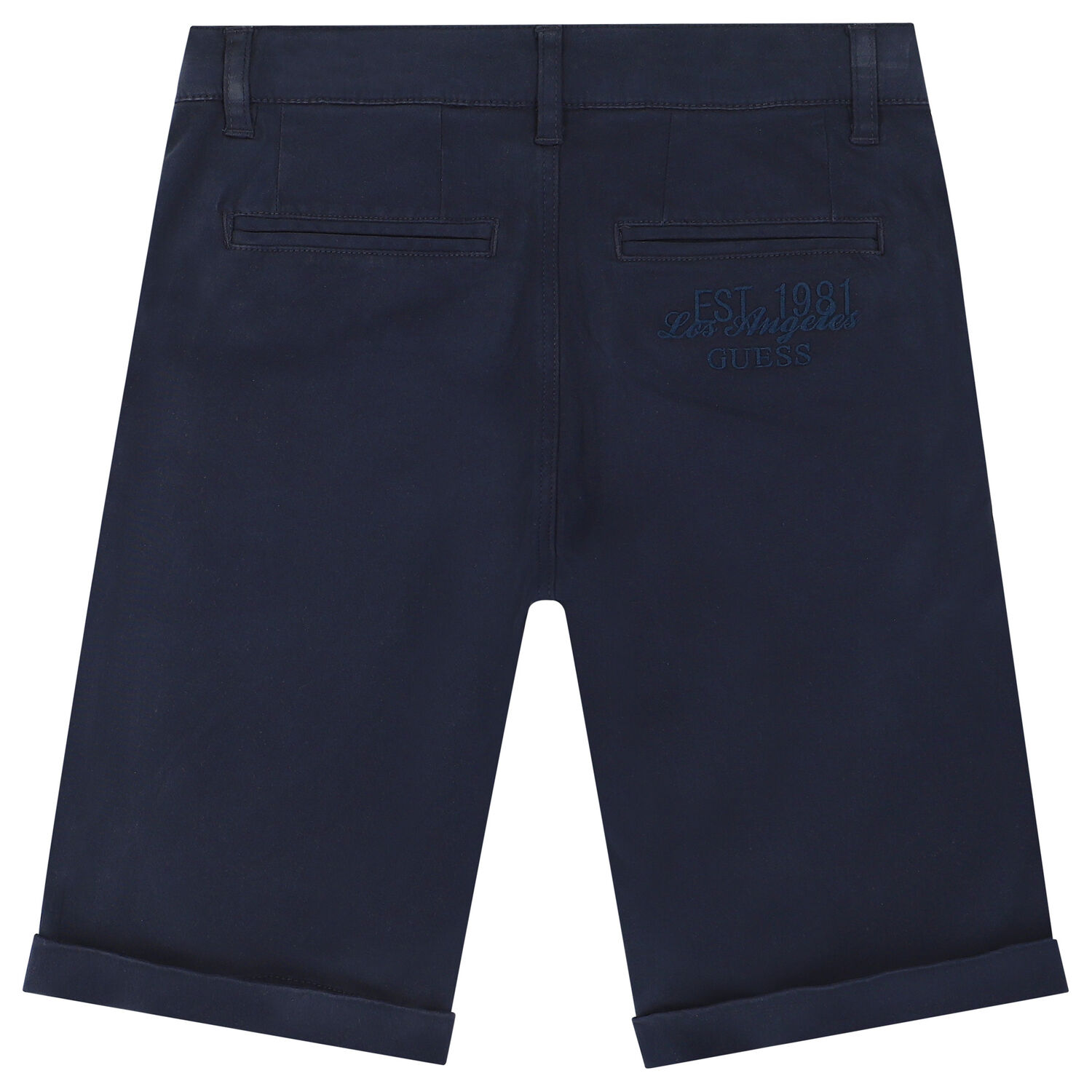 Boys Navy Blue Logo Chino Shorts, 1, hi-res image number null