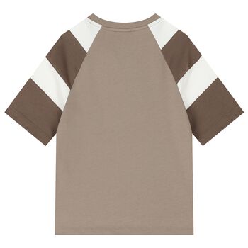 Boys Beige Logo T-Shirt