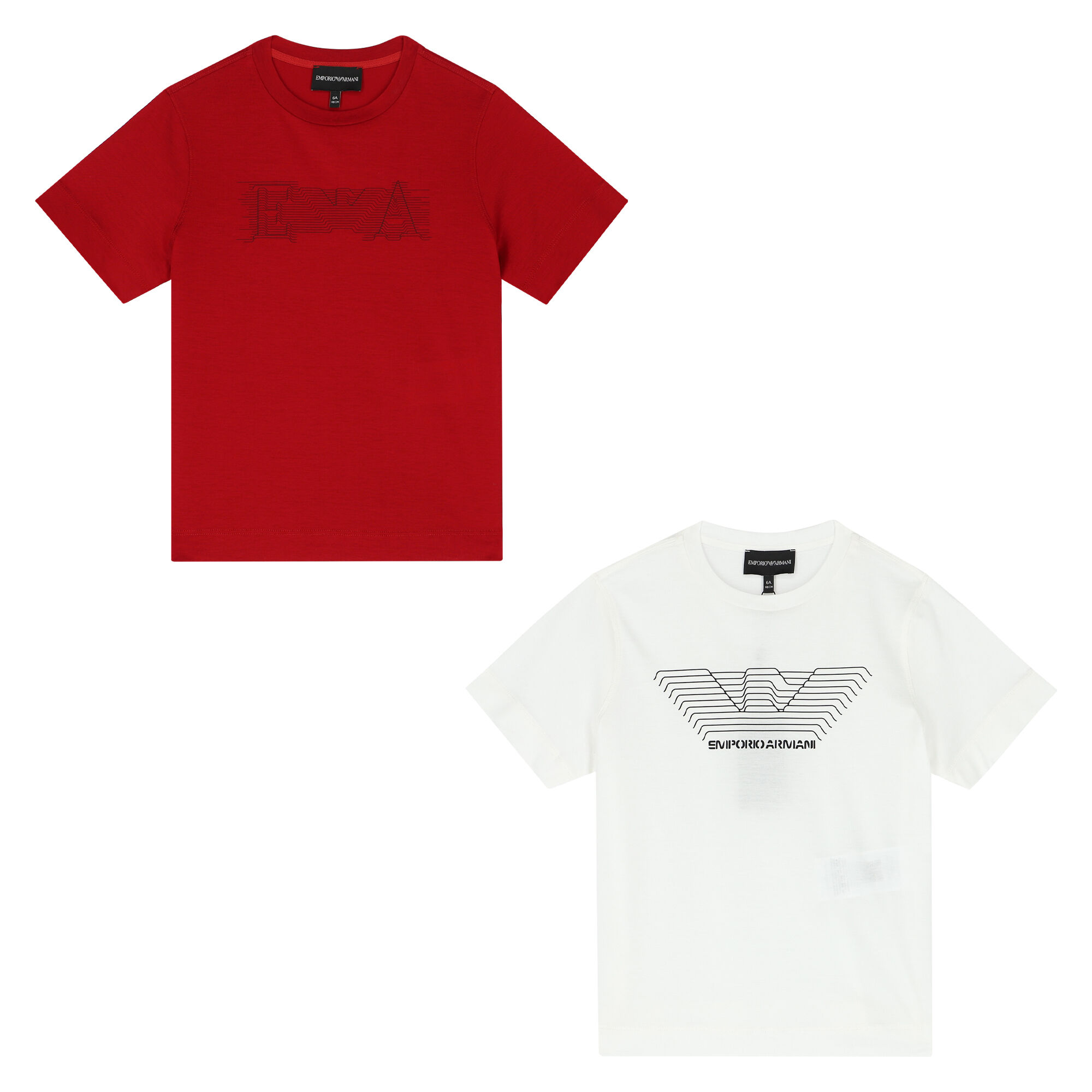 Red armani deals t shirt